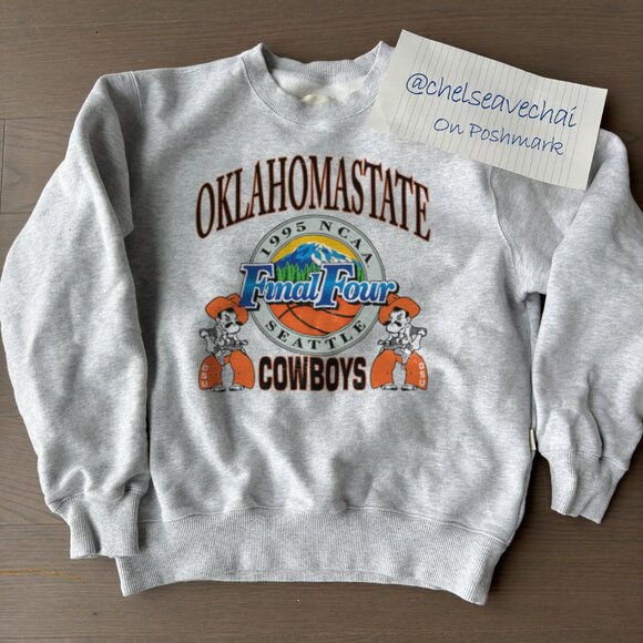Vintage 1995 NCAA Final Four Oklahoma State Cowboys Football Sweatshirt - Picture 1 of 2